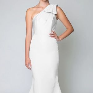 Alexia Maria Silk Faille One Shoulder Gown